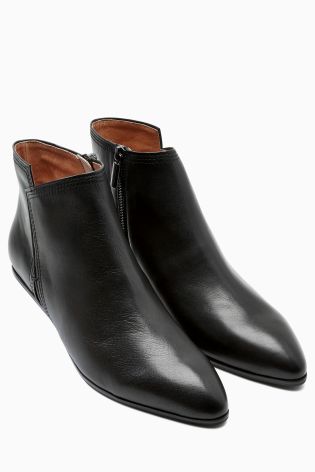 Signature Leather Asymmetric Boots